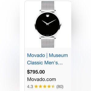 Movado Museum classic watch.